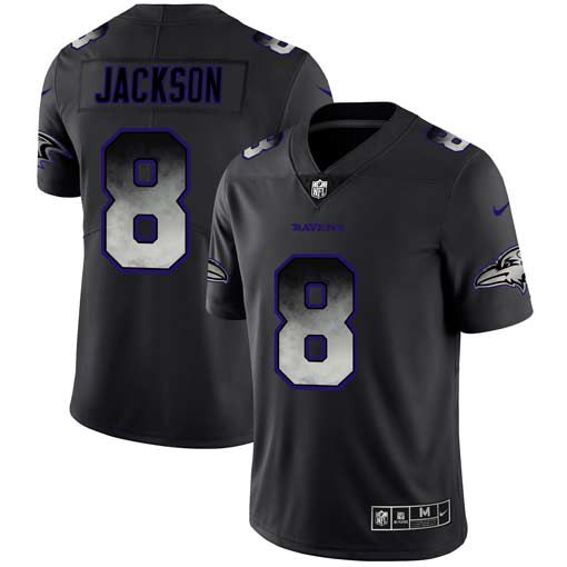 Men Baltimore Ravens #8 Jackson Nike Teams Black Smoke Fashion Limited NFL Jerseys->new york giants->NFL Jersey